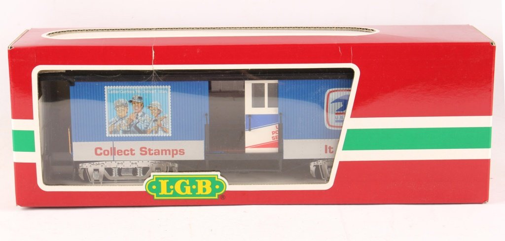 LGB 31840 USPS BOX CAR: LGB 31840 USPS BOX CAR Includes original box. Shipping / Pickup: We Can Ship This Item Lot Location: #1 - Manor's Gallery
