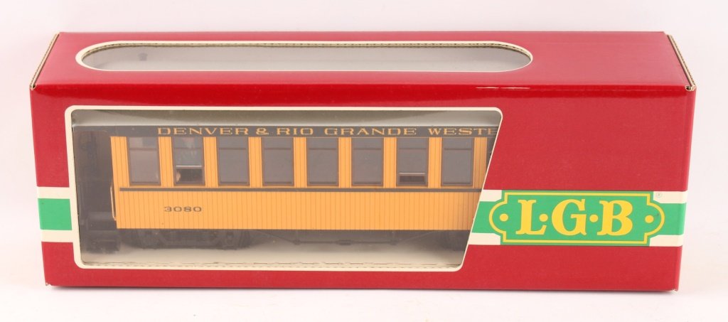 LGB TRAINS 3084 D&RGW PASSENGER CAR: LGB TRAINS 3084 D&RGW PASSENGER CAR Includes original box. Shipping / Pickup: We Can Ship This Item Lot Location: #1 - Manor's Gallery