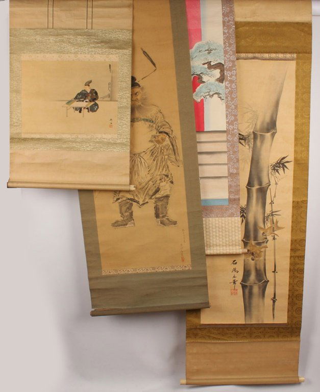 FOUR ASIAN WALL SCROLLS (1 of 5)