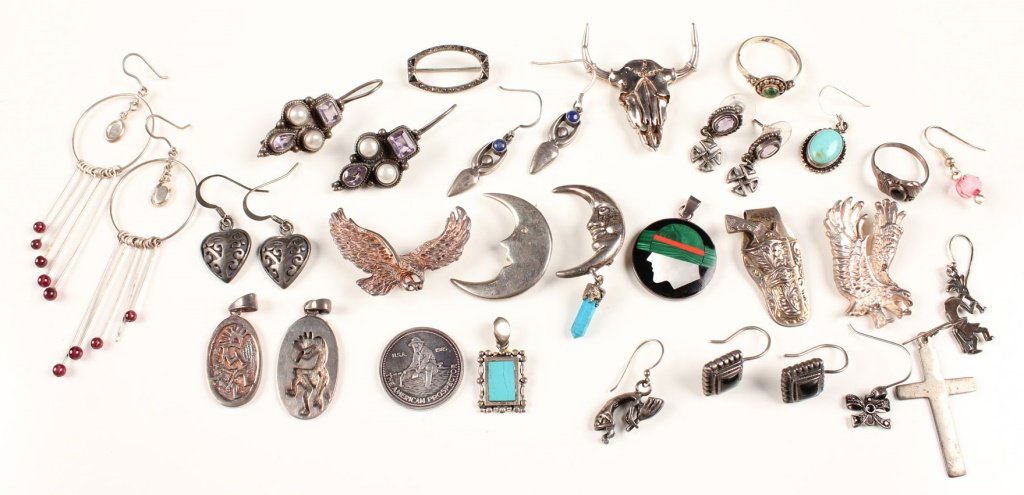 MIXED STERLING SILVER BROKEN JEWELRY/SCRAP (1 of 3)