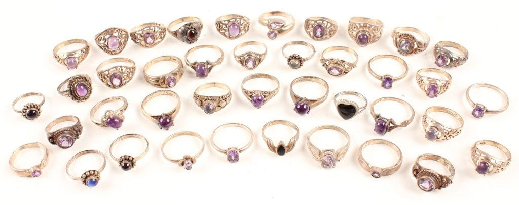 40 STERLING SILVER RINGS (1 of 3)