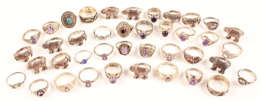 40 STERLING SILVER RINGS (1 of 3)