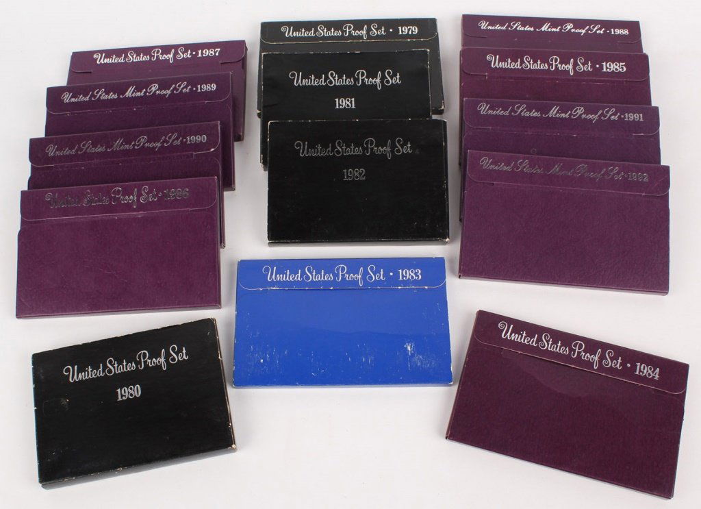 1979 - 1992 CONSECUTIVE UNITED STATES PROOF SETS (1 of 4)