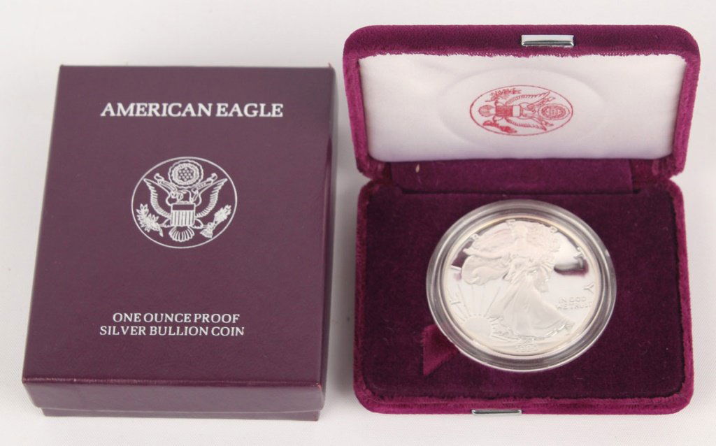 1990 SAN FRANCISCO MINT 1 OUNCE SILVER EAGLE PROOF (1 of 2)