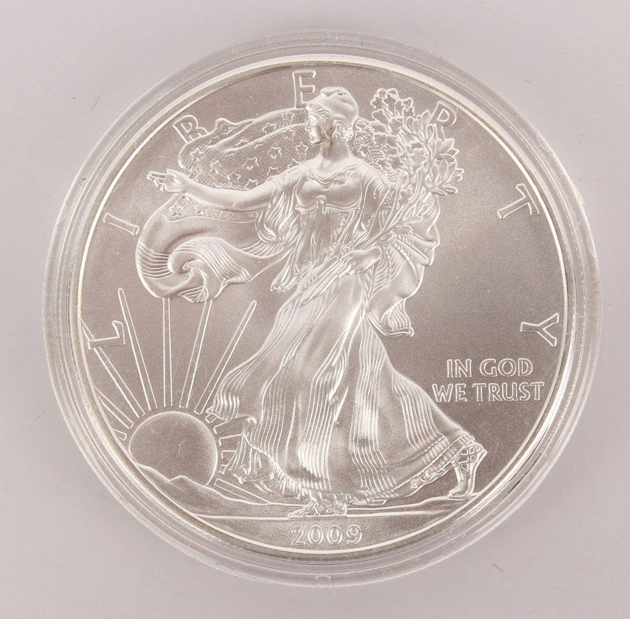 2009 UNCIRCULATED ONE OUNCE SILVER EAGLE (1 of 2)