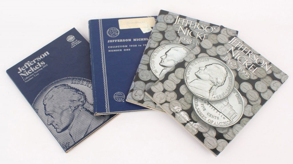 4 BOOK LOT PARTIAL JEFFERSON NICKEL COLLECTION (1 of 5)