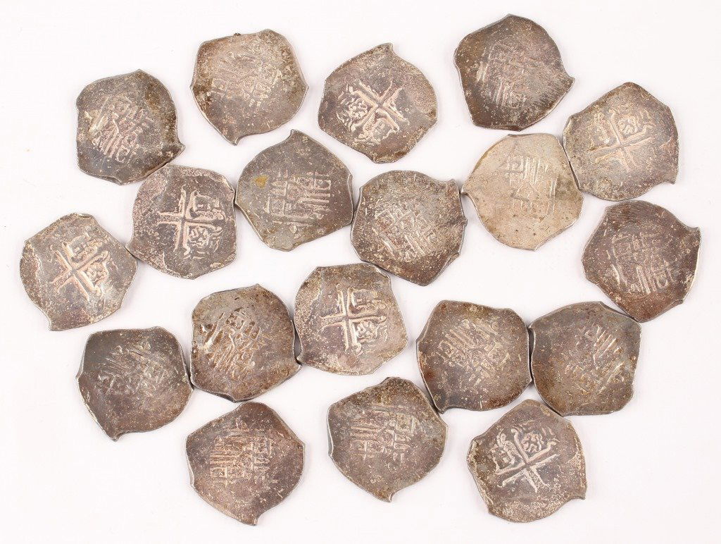 19 SILVER 2 REALES REPRODUCTION COINS (1 of 5)