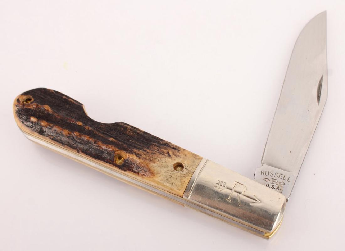 RUSSELL USA GRAND DADDY BARLOW STAG POCKET KNIFE (1 of 3)