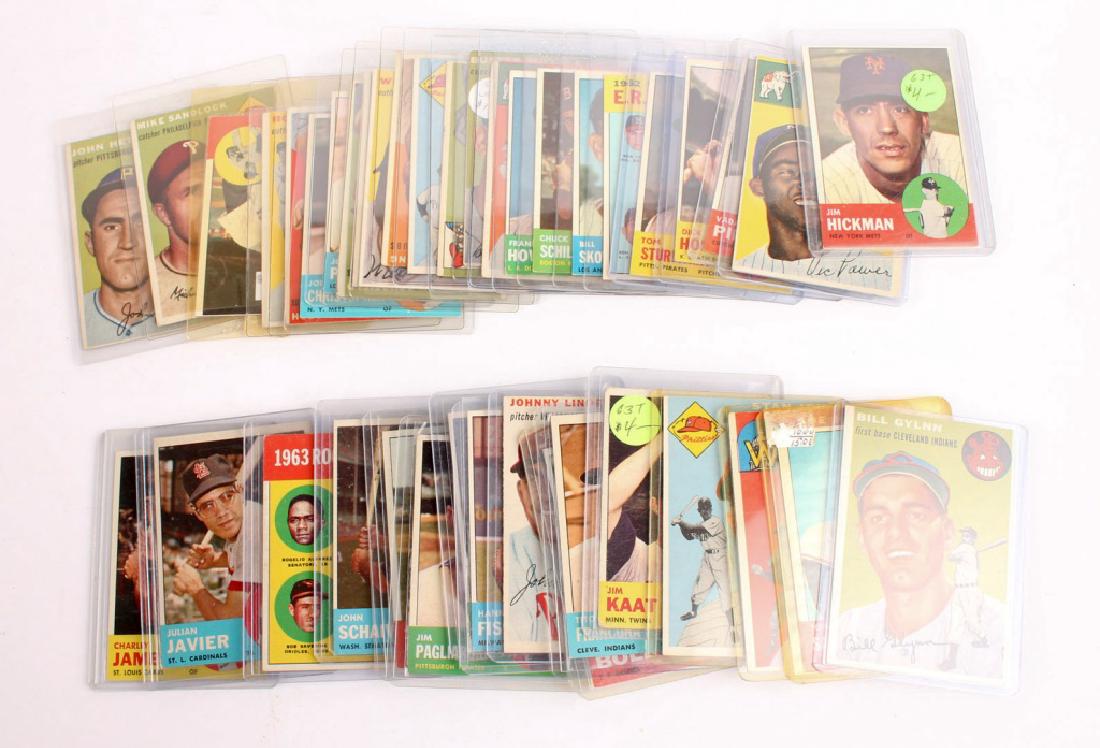 LOT OF 40 MIXED TOPPS BASEBALL CARDS 1955-1963 (1 of 7)