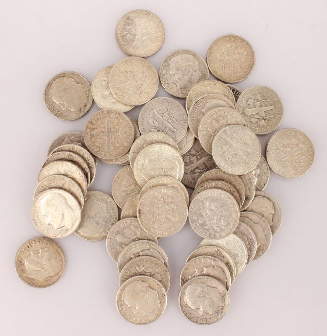 $5.00 FACE VALUE ROLL OF SILVER ROOSEVELT DIMES (1 of 5)