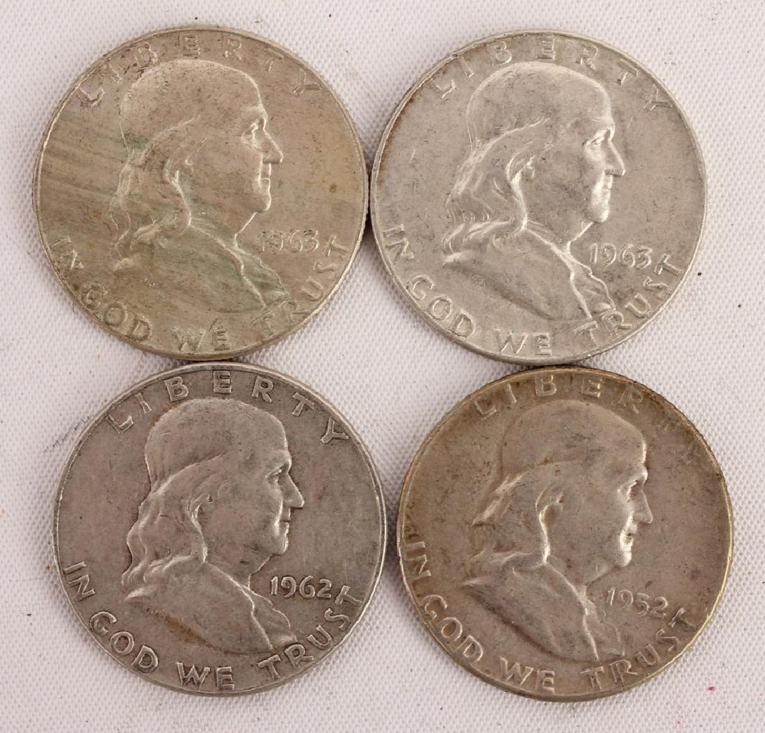 $2.00 FACE VALUE SILVER FRANKLIN HALF DOLLARS (1 of 2)
