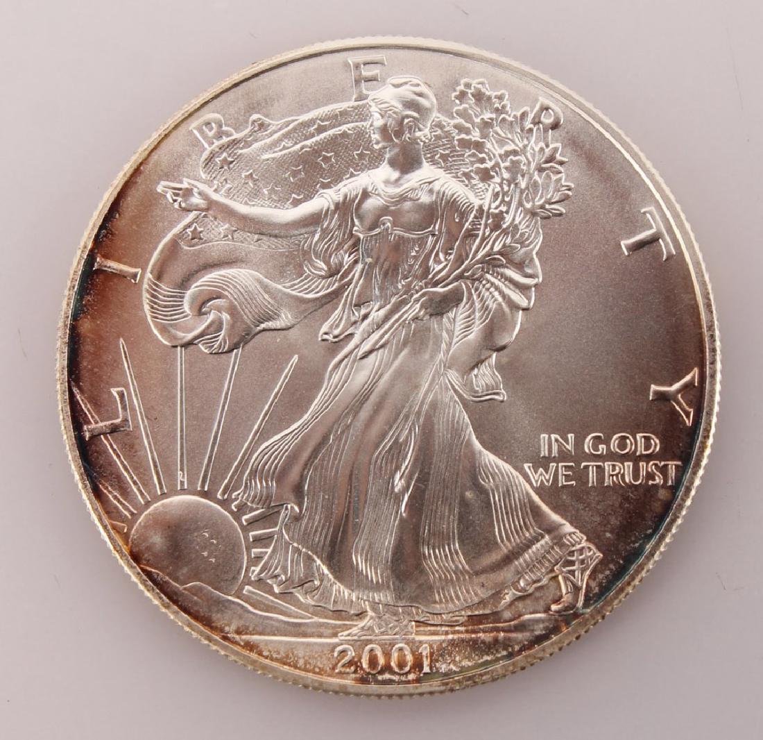 2001 SILVER EAGLE TROY ONE OUNCE .999 FINE (1 of 2)