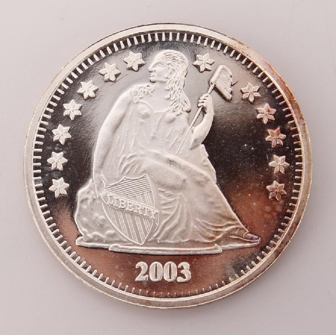 2003 .999 SILVER TROY OUNCE SILVER DOLLAR COPY (1 of 2)