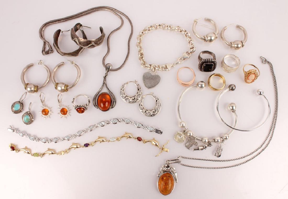 MIXED STERLING SILVER JEWELRY (1 of 5)