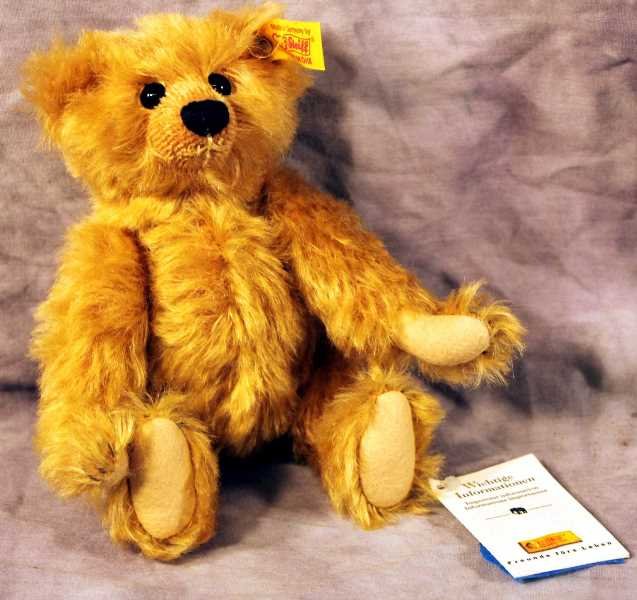 Steiff Bear: Steiff Bear Steiff Golden Honey German Mohair 8" Teddy Bear "TEDDY GIRL" Danbury Mint 666735 , 20cm