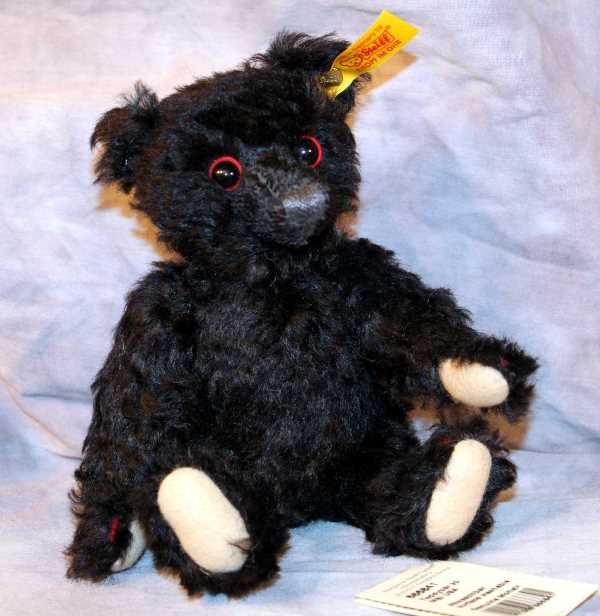 Steiff Bear: Steiff Bear "Othello" Danbury mint, no. 666841, 20 cm Black Curly hair