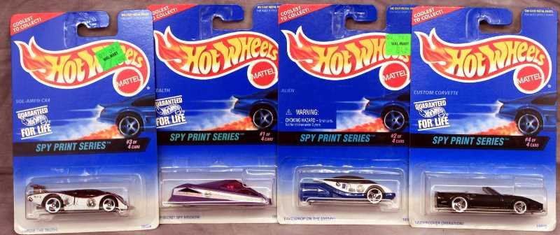 Collectibles: Special Series Hot Wheels Collectors Set - 4 of 4 Spy Print Series