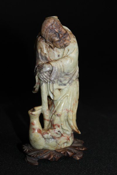 Highly Carved Soapstone Figure of a Sage (1 of 1)