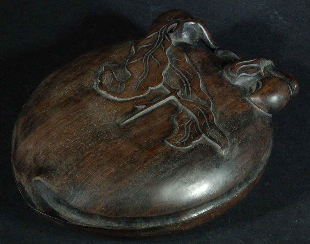 Chinese Carved Wood Ink Box (1 of 1)