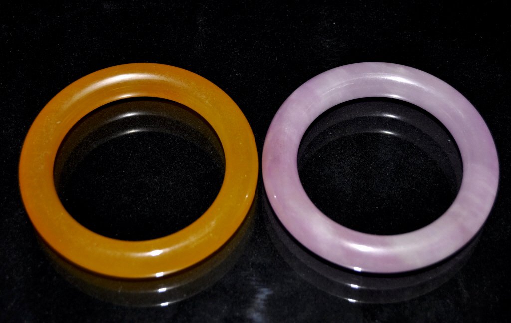 Two Chinese Carved Jade Bangles (1 of 3)