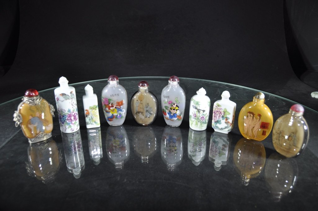 Group of 9 Chinese Snuff Bottles (1 of 4)
