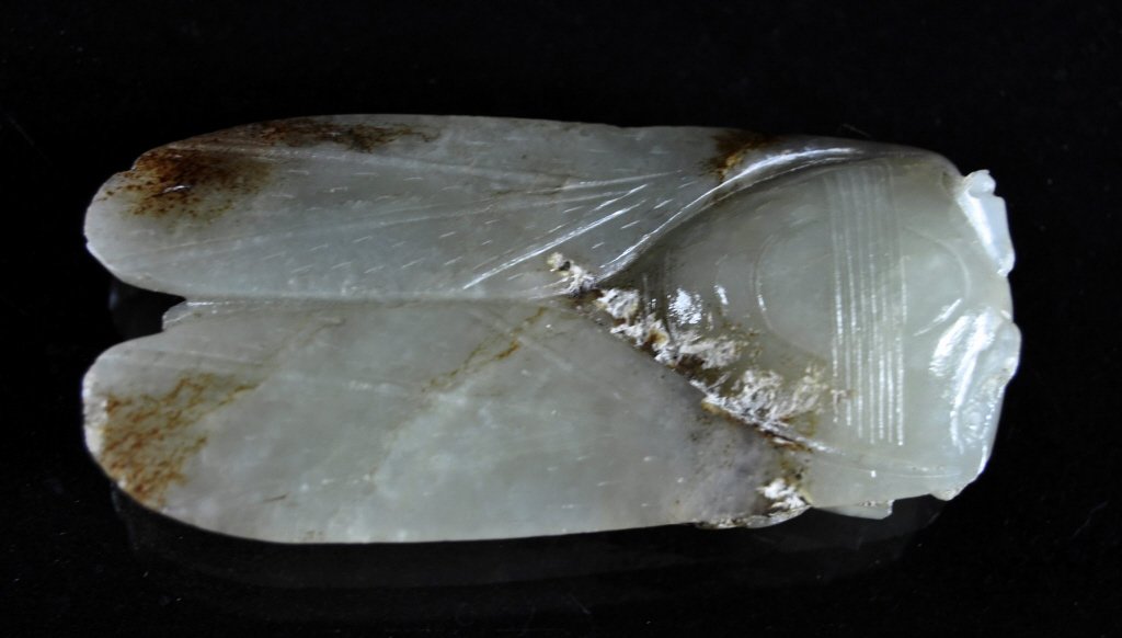 Chinese Song Dynasty Carved Jade Cicada (1 of 2)