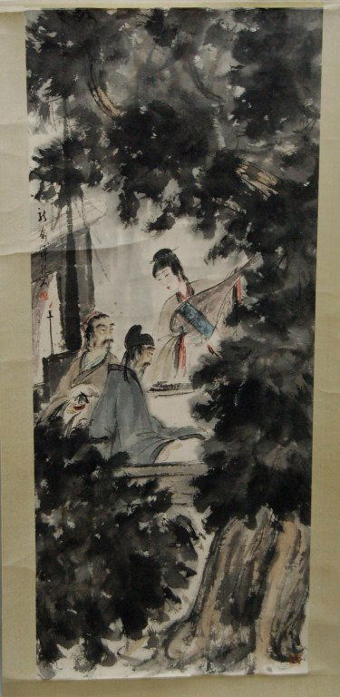 Chinese Scroll Painting - Gathering (1 of 4)