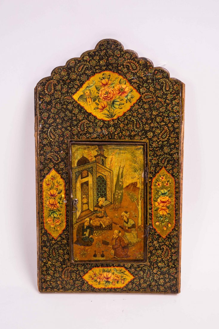 ANOTHER MIDEASTERN PERSIAN SHRINE LACQUERED PIECE (1 of 4)