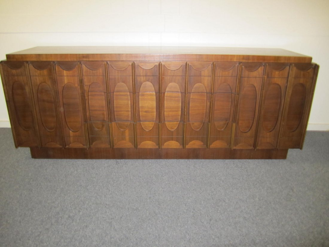 Mid-Century Paul Evans Style Brutalist Walnut Credenza (1 of 8)