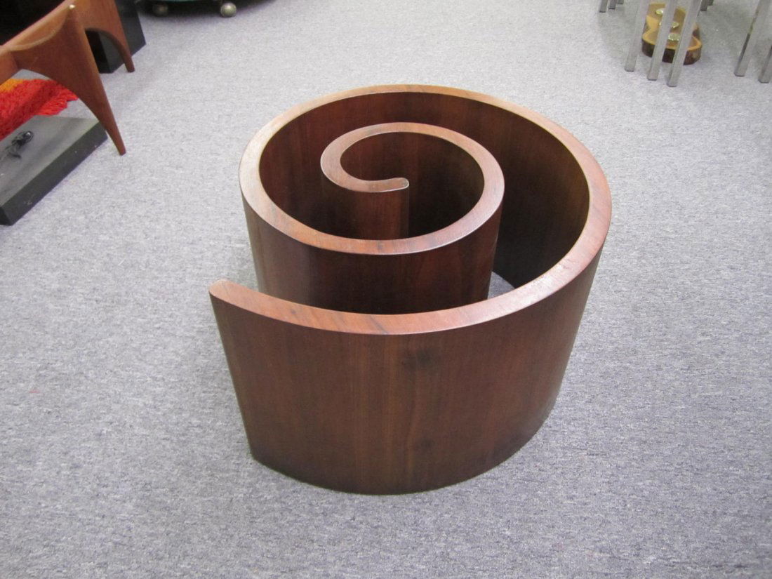 Fabulous Vladimir Kagan Walnut Snail Coffee Table (1 of 7)