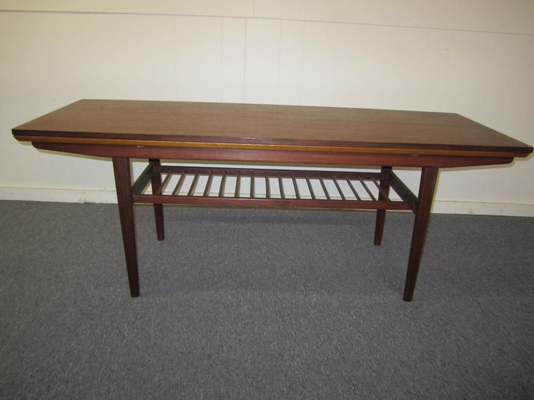 Cool Danish Modern 2-Tier Teak Winged Coffee Table (1 of 6)