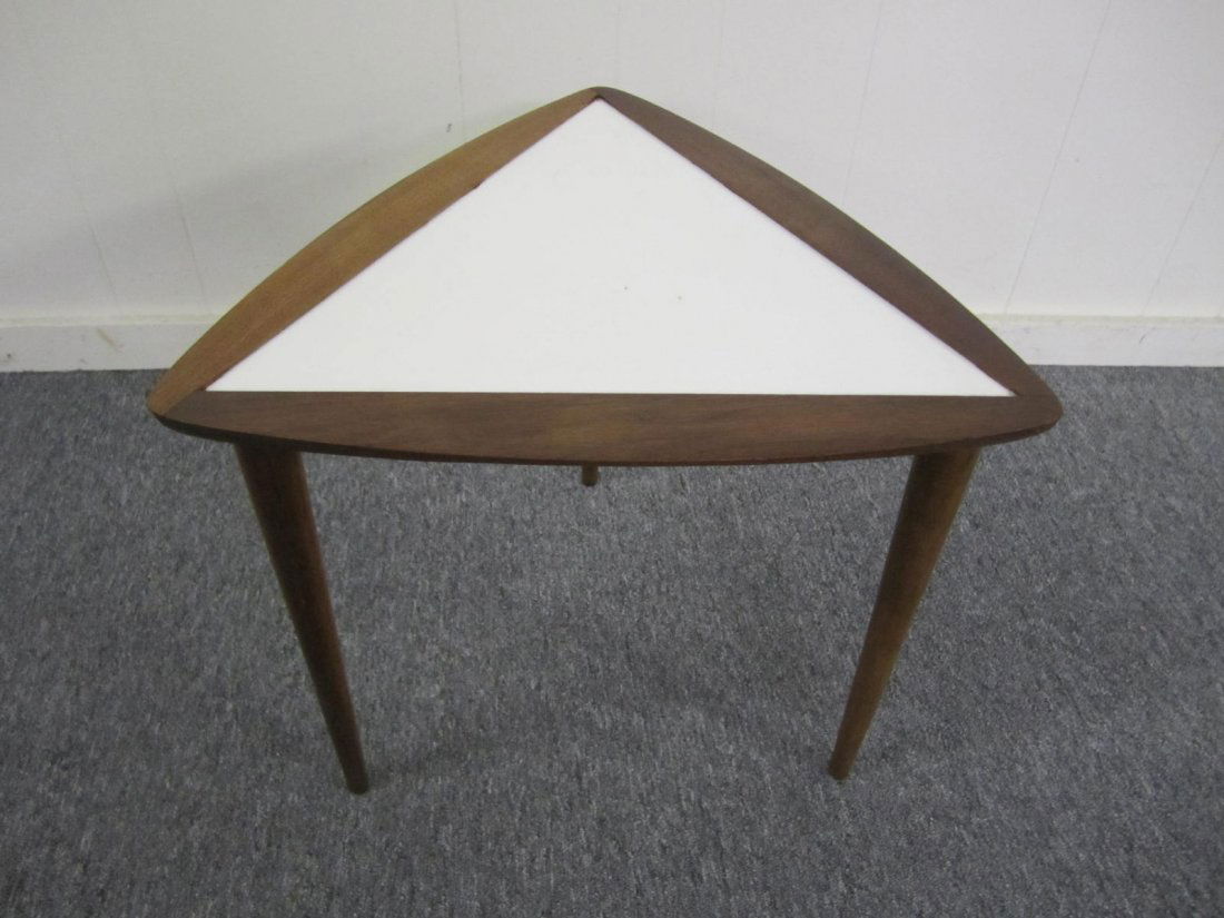Small Mid-Century Modern Triangular Side Table (1 of 6)