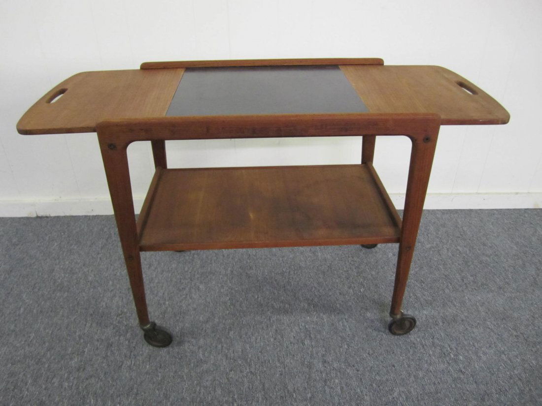 Danish Modern Teak Rolling Bar Cart (1 of 7)
