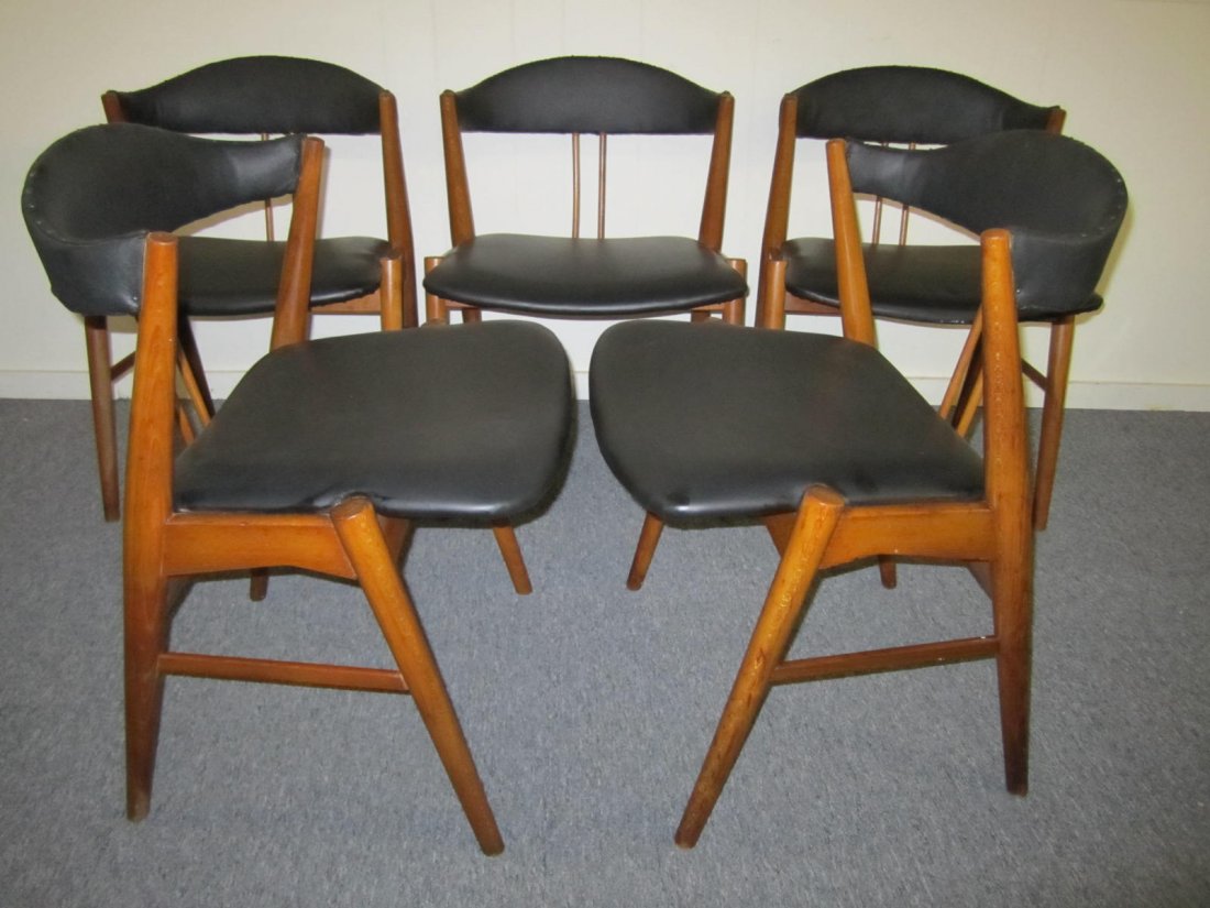 Lovely Set of 5 Danish Modern Dining Chairs (1 of 6)