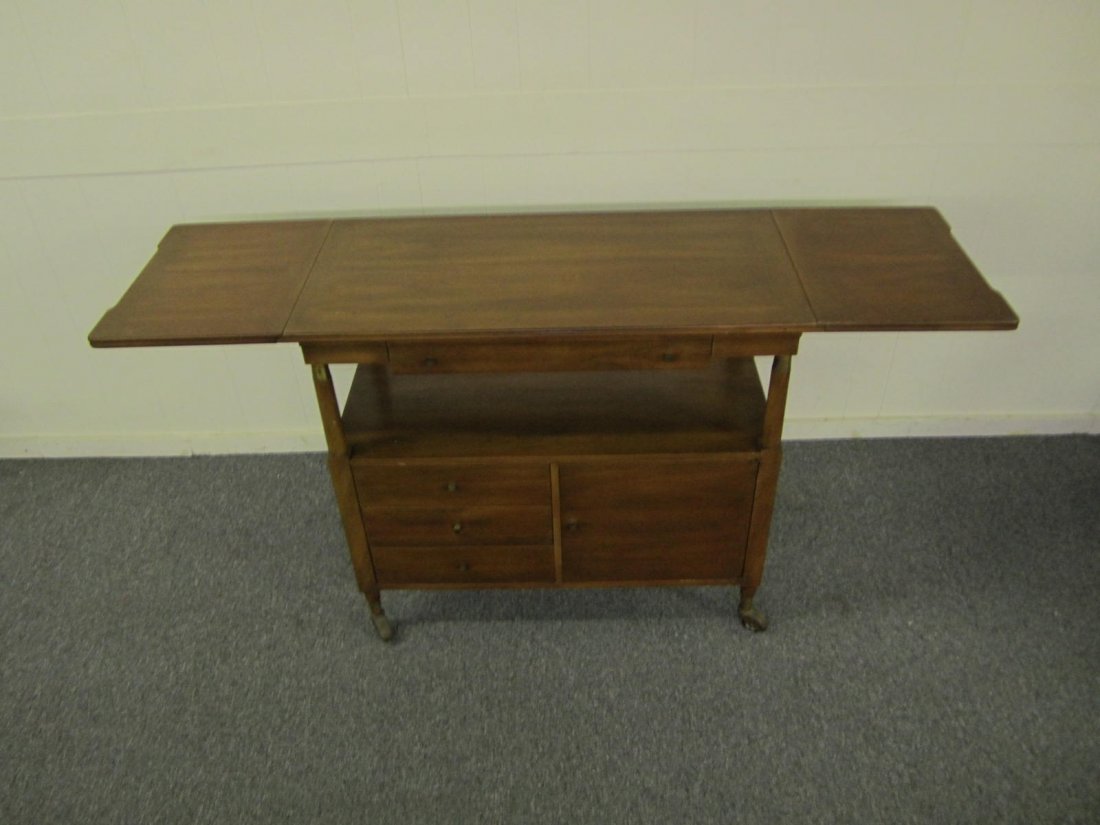 Lovely Signed John Widdicomb Rolling Bar Cart (1 of 5)