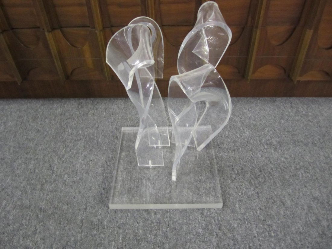Mid-Century Modern Lucite Sculpture Signed Mevorach (1 of 4)
