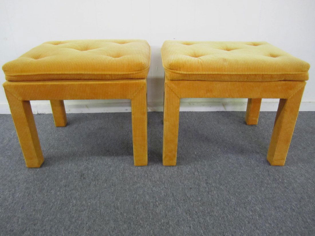 Pair Milo Baughman Parson Style Stools (1 of 5)