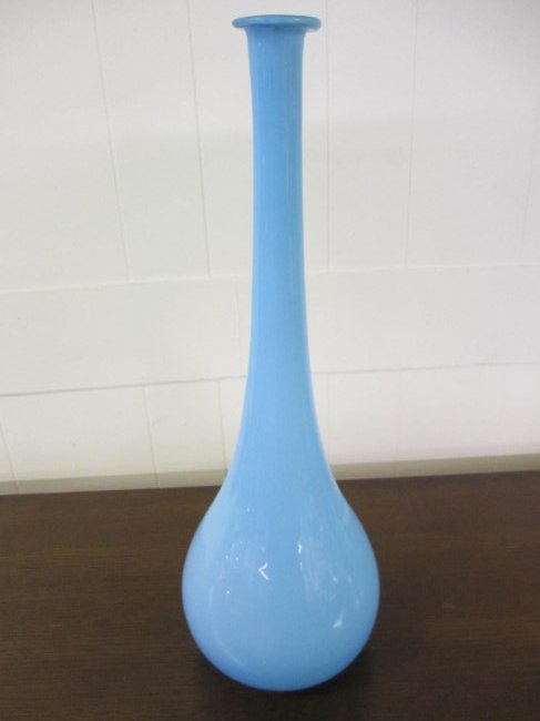 Lovely Light Blue Case Glass Tall Vase (1 of 5)