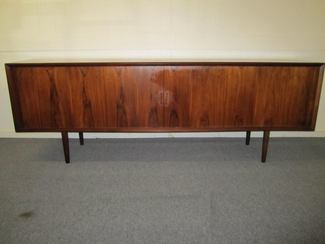 Danish Omann Jun Tamboured Door Rosewood Credenza (1 of 8)