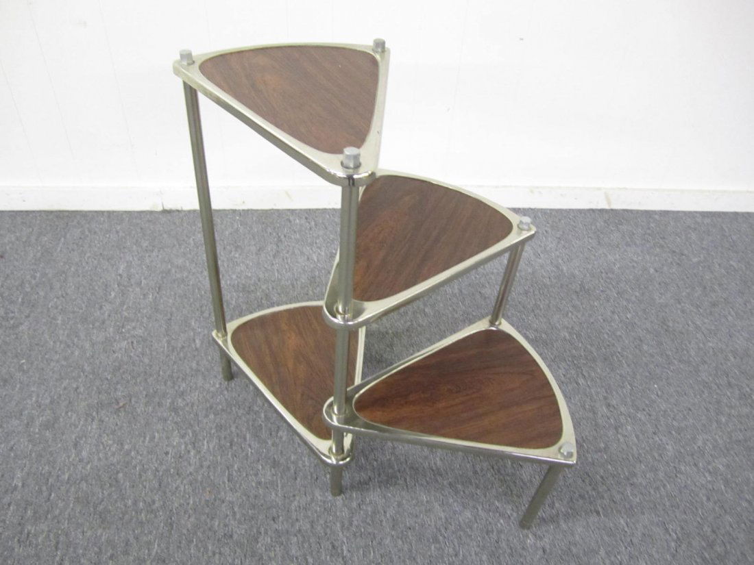 Unique Laurel Mid-Century Spiral Chrome library Steps (1 of 4)