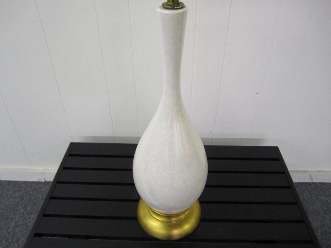 Marbro style Opalescence Ceramic Lamp Gilt Gold Base (1 of 6)