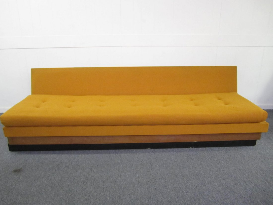 Nice Signed Adrian Pearsall Orange Platform Sofa (1 of 5)
