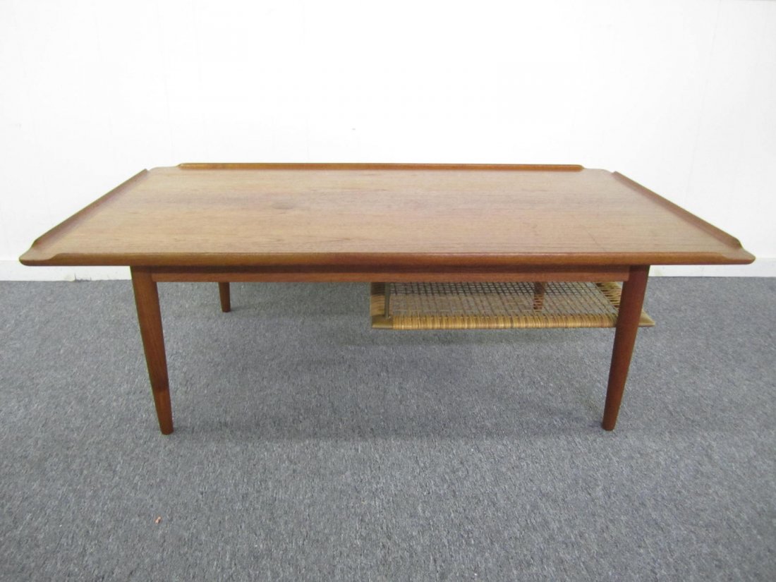 Stunning Danish Modern Rolled Edge Teak Coffee Table (1 of 5)