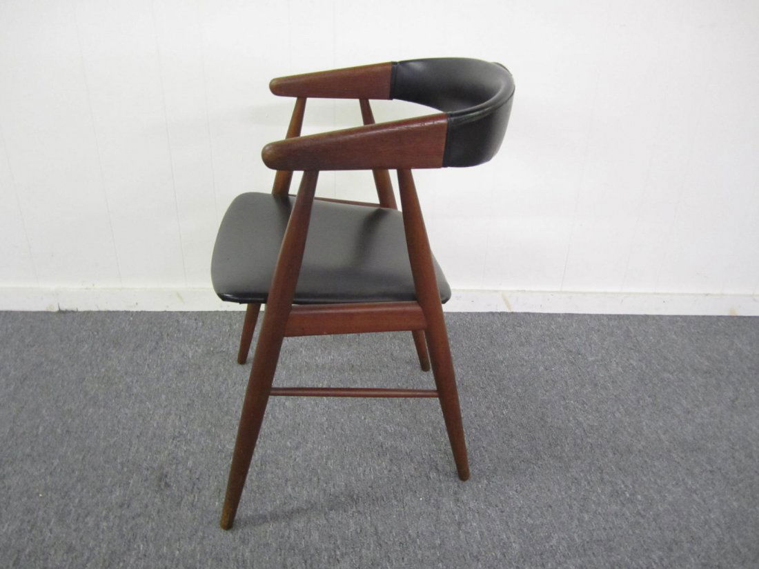 Danish Modern Signed Teak Dining Desk Chair (1 of 4)