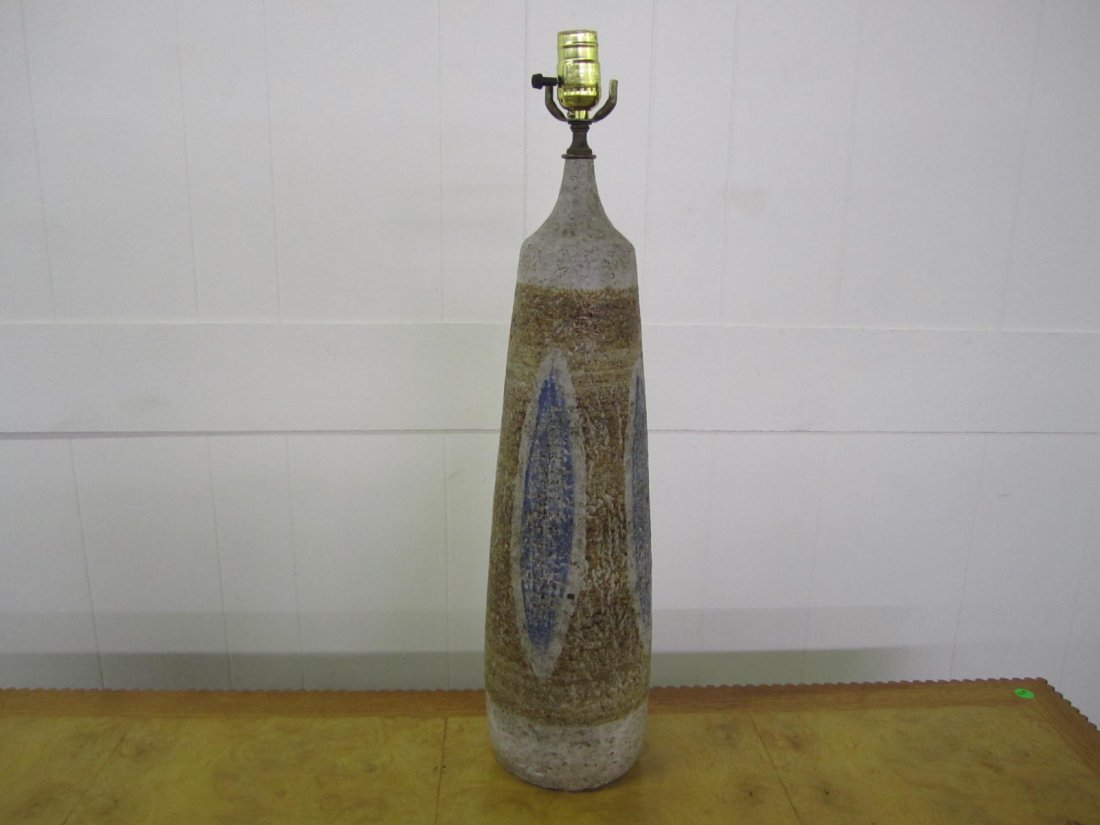 Danish Modern Salt Glaze Lamp (1 of 3)