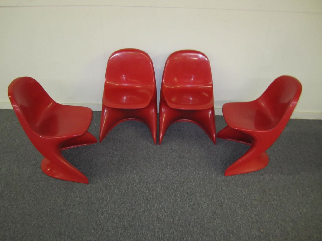 4 Panton style Begge Casalino Child Stacking Chairs (1 of 5)