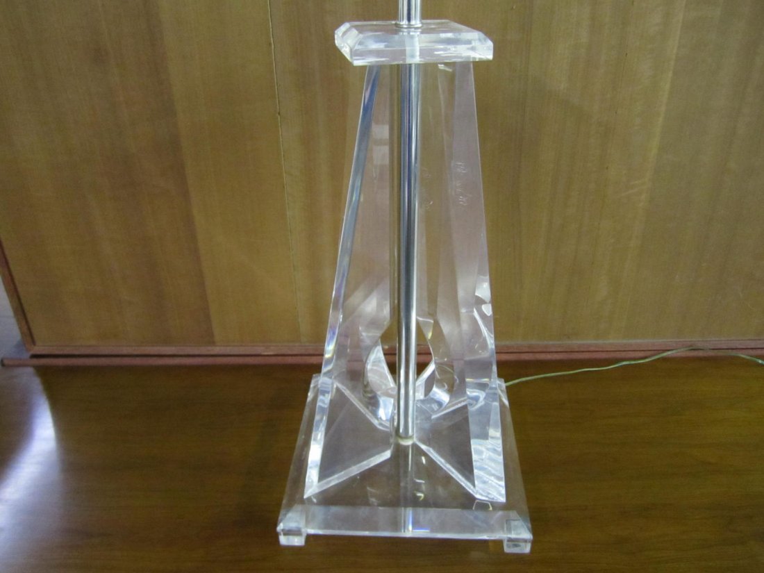Large Karl Springer style Lucite Lamp (1 of 4)