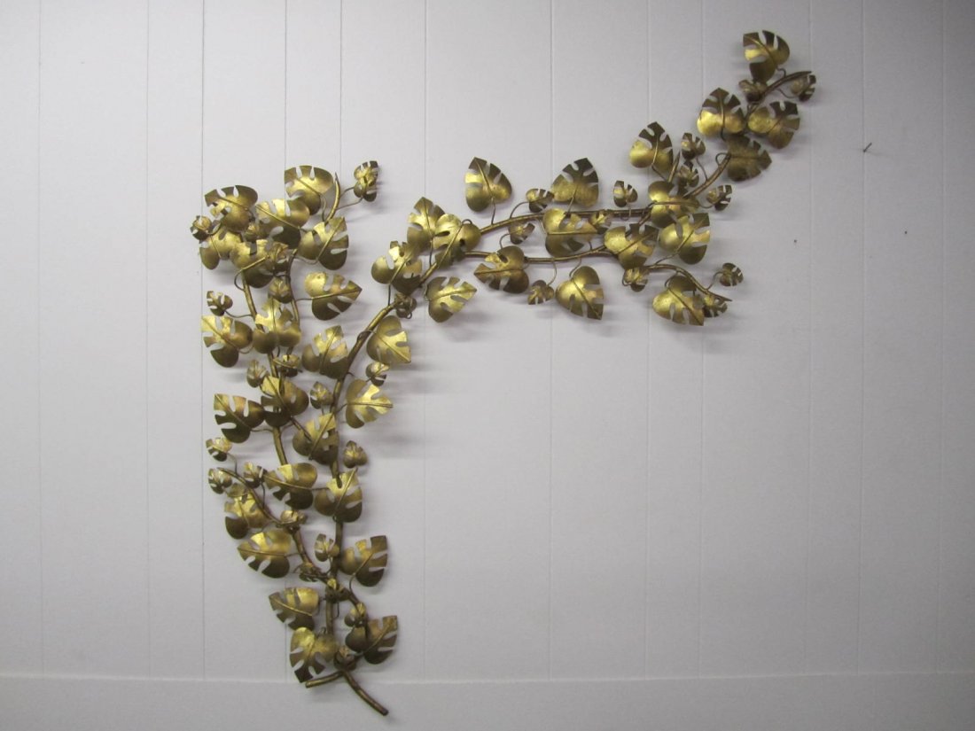 C.Jere style Gold Ivy Leaves Wall Sculpture (1 of 4)