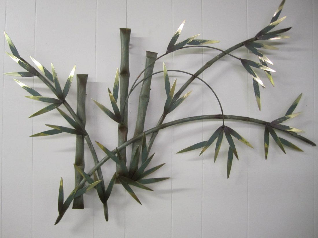 C.Jere style Metal Bamboo Wall Sculpture (1 of 4)
