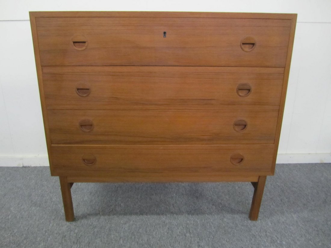 Outstanding Danish Modern Teak Flip Down Desk Dresser (1 of 6)